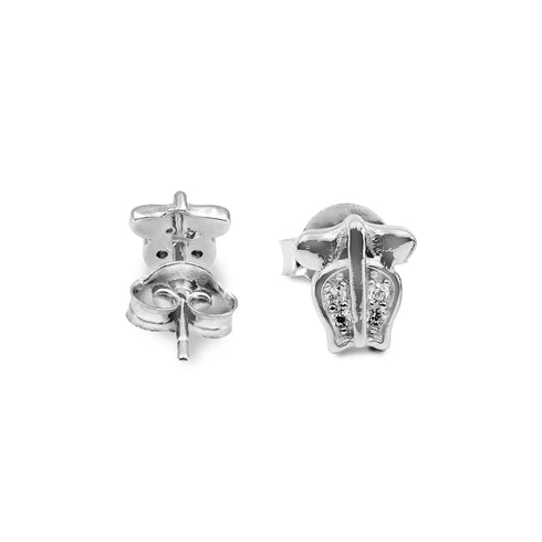 Zarkan Love Rose Pure Silver Earrings