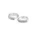 Zarkan Cute Double Line Solid Pure Silver Earring