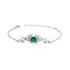 Zarkan Green Bits of Bloom Silver Bracelet