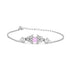 Zarkan Pink Bits of Bloom Silver Bracelet