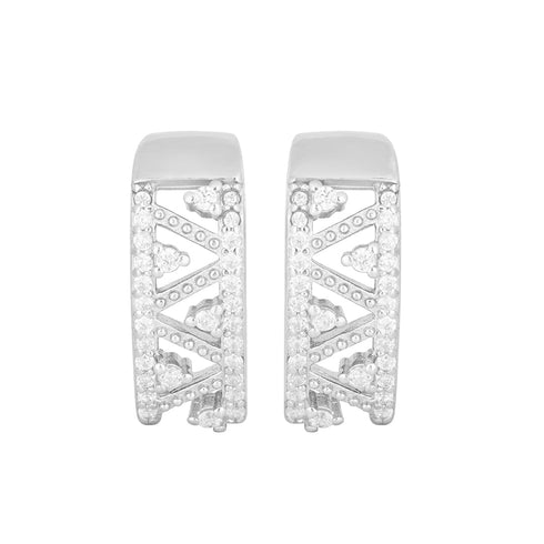 Zarkan Pyramid Hook Style Silver Studs