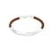 Zarkan Forever Knot Brown Silver Bracelet
