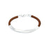 Zarkan Forever Knot Brown Silver Bracelet