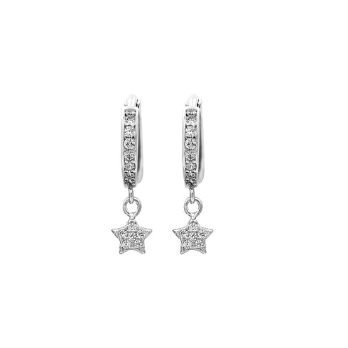 Zarkan Silver Real Star Earing