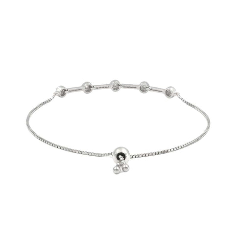 Zarkan Five Star Minimal Silver Bracelet