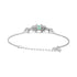 Zarkan Green Bits of Bloom Silver Bracelet