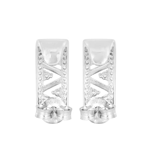 Zarkan Pyramid Hook Style Silver Studs