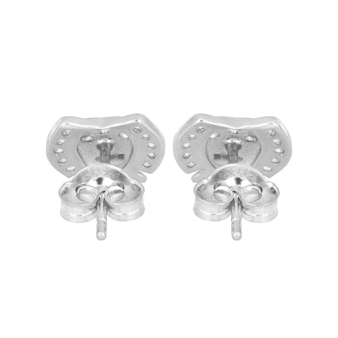 Zarkan Ganpati Bappa Silver Studs