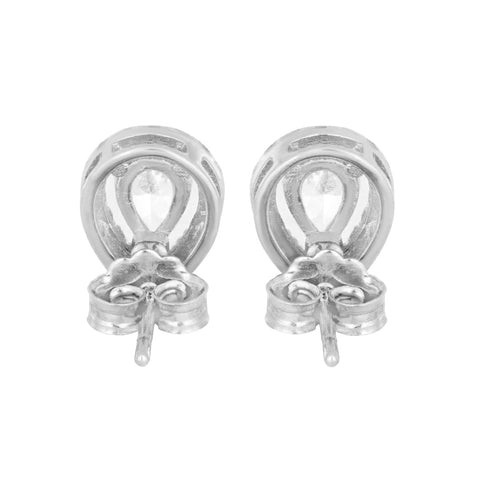 Zarkan Water Drop Silver Studs