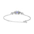 Zarkan Bold Blue Bits of Bloom Silver Bracelet