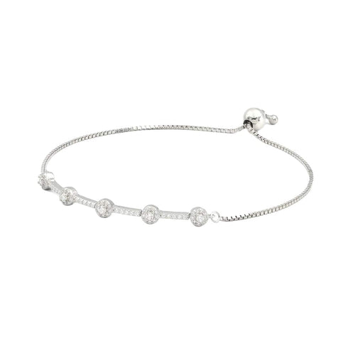 Zarkan Five Star Minimal Silver Bracelet