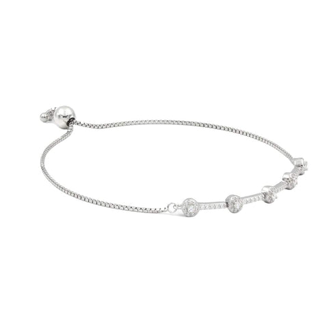 Zarkan Five Star Minimal Silver Bracelet