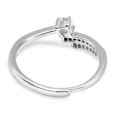 Zarkan Micro Solitaire Sterling Silver Ring