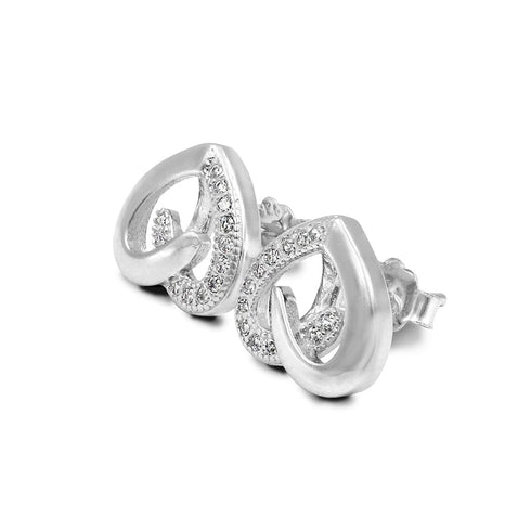 Zarkan Pure Silver Charming Love Studs