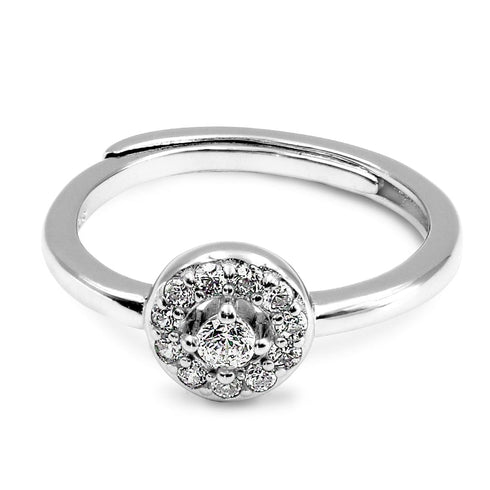 Zarkan Cute Sterling Silver Zircon Ring