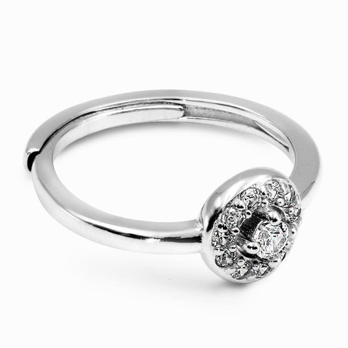 Zarkan Cute Sterling Silver Zircon Ring