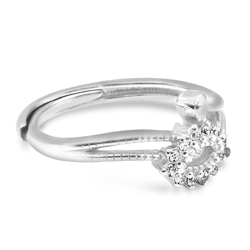 Zarkan Stylish My Love Eye Silver Ring