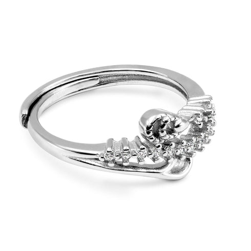 Zarkan Water Drop 925 Sterling Silver Ring