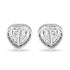 Zarkan Zircon Heart Cute Silver Studs