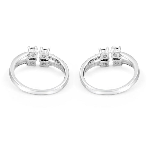 Zarkan Beauty Blocks Silver Toe Rings