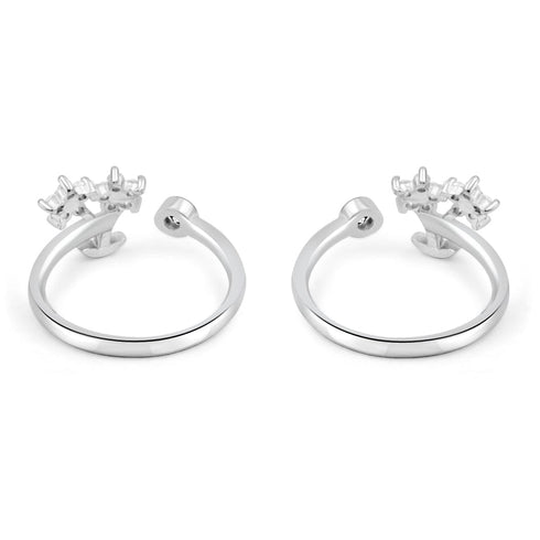 Zarkan Nature's Rhymes Silver Toe Rings