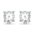 Zarkan Floral Square Silver Studs