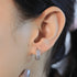 Zarkan Triple Line Solid Pure Silver Earrings