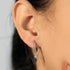 Zarkan Bullet Style Hoop Pure Silver Earing