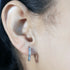 Zarkan Minimal Single Line Star Silver Earrings