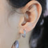 Zarkan Cute Double Line Solid Pure Silver Earring