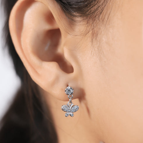 Zarkan Honey Bees Silver Drop Stud