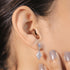 Zarkan Vintage Silver Drop Studs