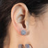 Zarkan Cute Zircon Wheel Silver Studs