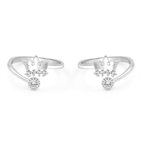 Zarkan Queen Culture Silver Toe Rings