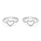 Zarkan Locked Heart Silver Toe Rings