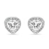 Zarkan Zircon Heart Cute Silver Studs