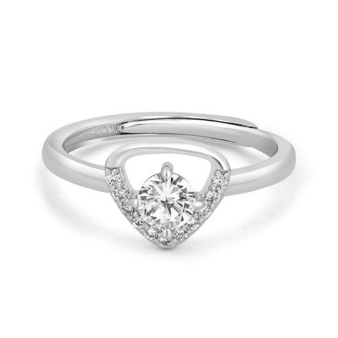 Zarkan First Love Silver Solitaire Ring