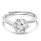 Zarkan 925 Silver Minimal Solitaire American Diamond Ring