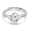 Moissanite Diamond 2 Carat Solitaire 925 Silver Ring for women - Free Size