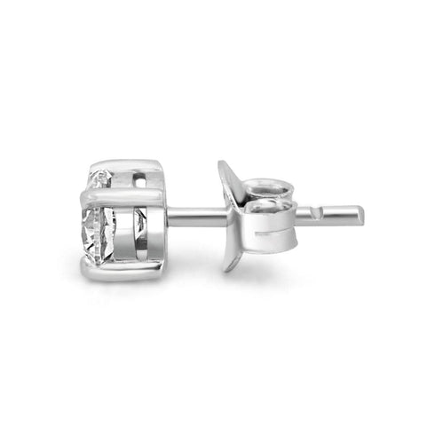 Zarkan Single Zircon Silver Studs