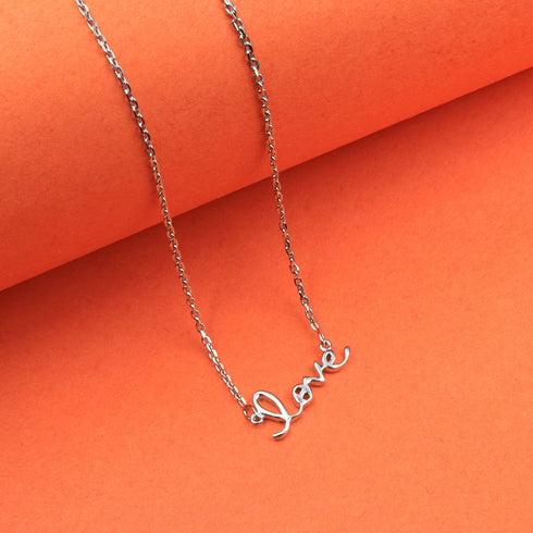 Zarkan Sterling Silver Love Necklace