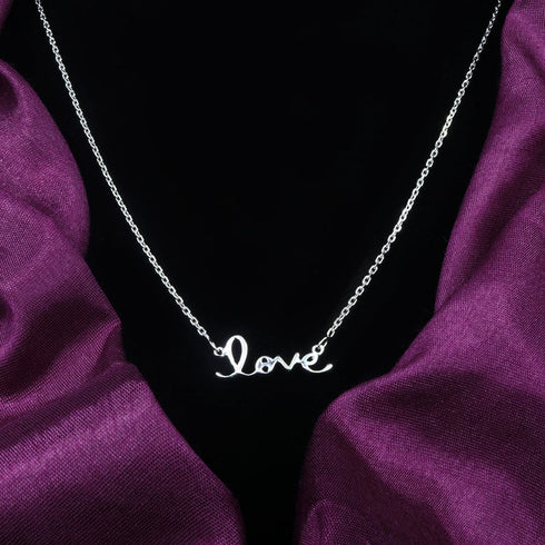 Zarkan Sterling Silver Love Necklace