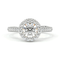 0.75 Carat Moissanite Diamond Round Rays Silver Ring for women - Free Size