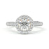 0.75 Carat Moissanite Diamond Round Rays Silver Ring for women - Free Size