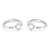 Zarkan Locked Heart Silver Toe Rings