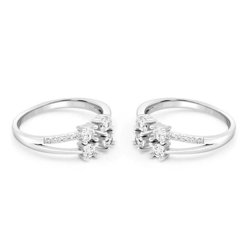 Zarkan Beauty Blocks Silver Toe Rings