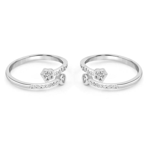 Zarkan Exceeding Excellence Silver Toe Rings