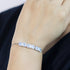Zarkan Pair Square Zircon Silver Bracelet
