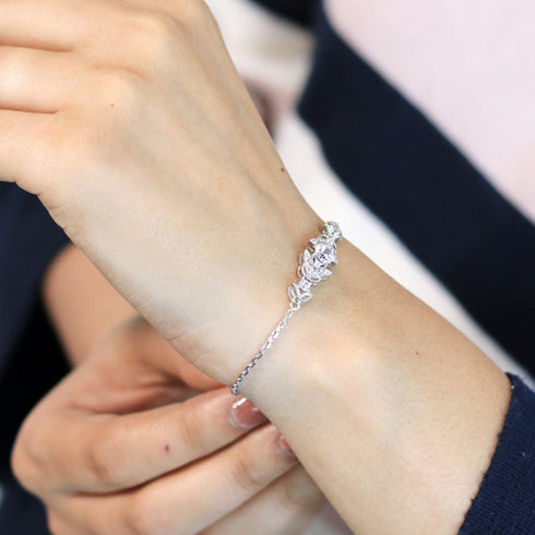 Zarkan Bits of Bloom Silver Bracelet