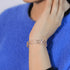 Zarkan Rose Gold Studded Supple Convertible Bracelet & Ring (RING Kada)
